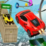 Crazy Car Stunt Descent GT is a dramatic racing game. You will control customized supercars to perform crazy stunts and overcome dangerous ramps.